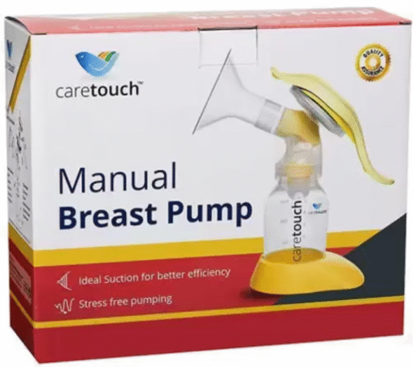 Caretouch First Feed Manual Breast Pump Yellow